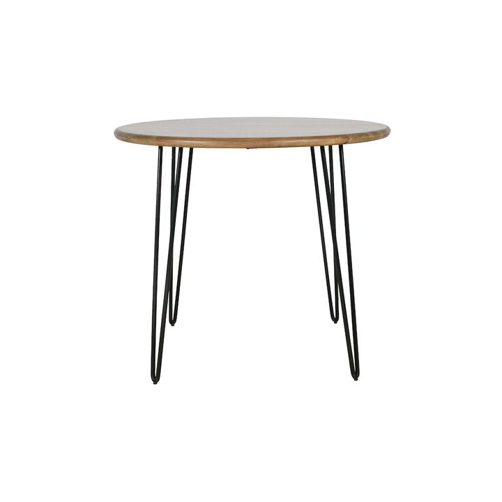 Jofran Brennan 42 Round Modern Contemporary Solid Wood Dining Table