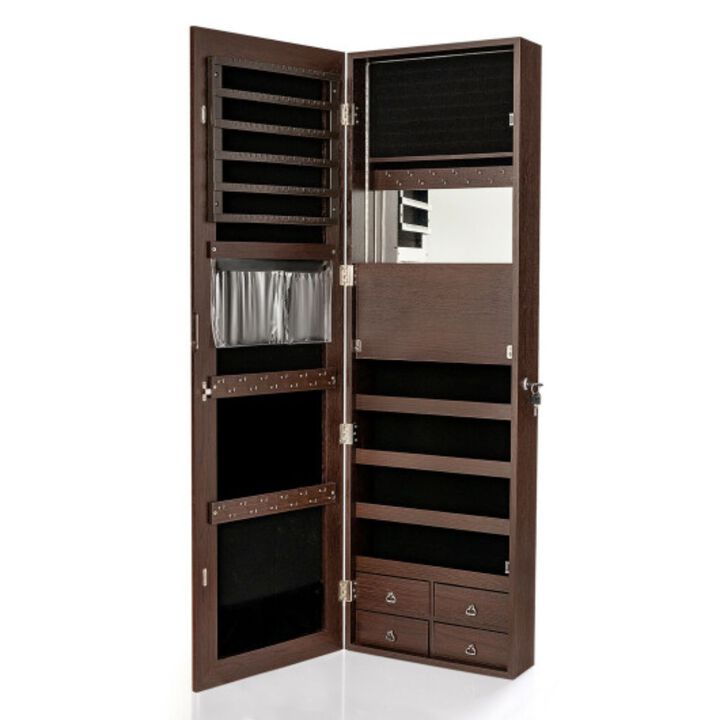 Multipurpose Storage Cabinet with 4 Drawers-Brown