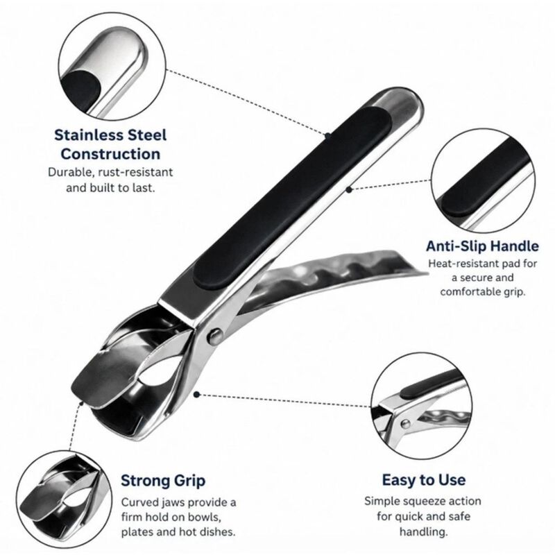 Stainless Steel Anti-Scald Plate Gripper Clamp image number 1