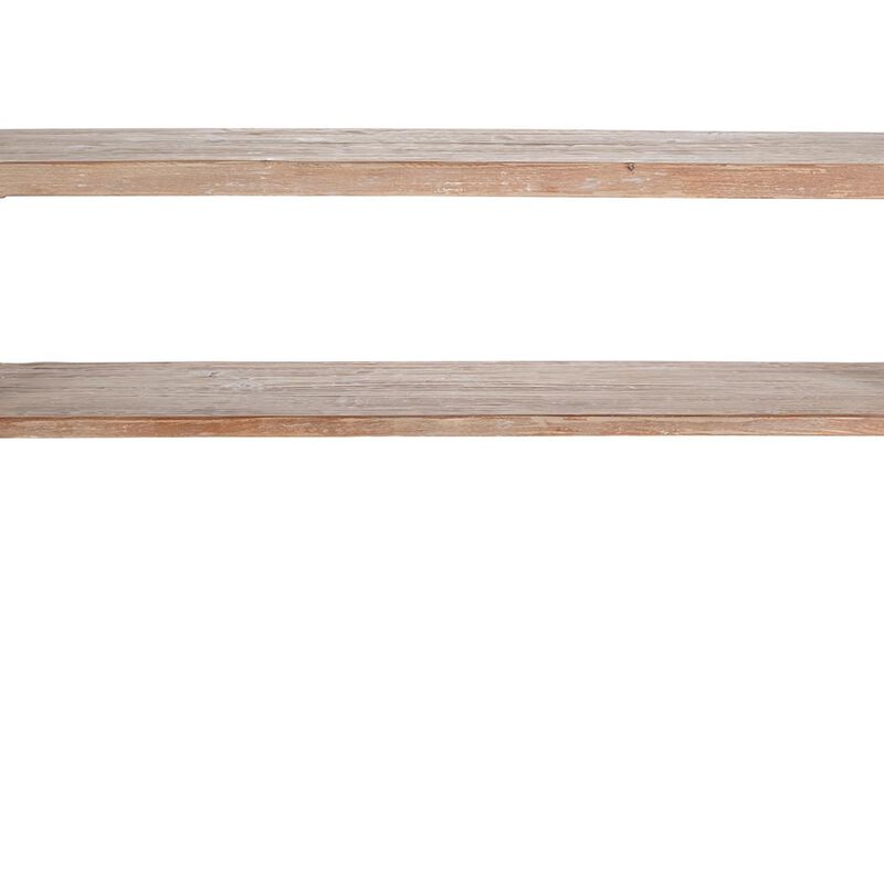 Tuley Sofa Console Table, Storage Shelf, Pine Wood, Gray, 48 Inch