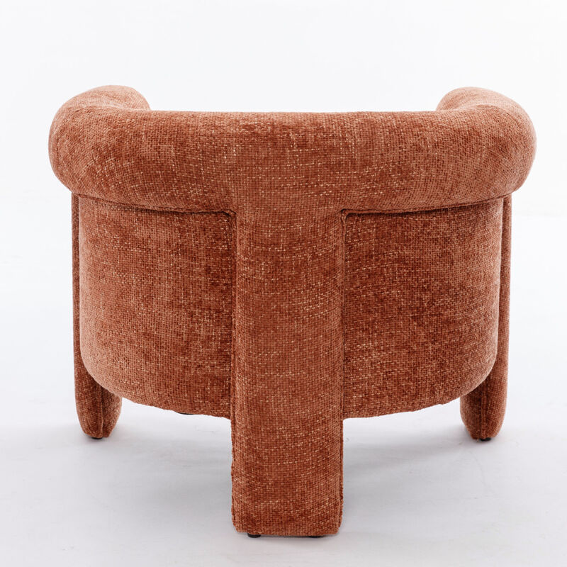 Modern Style Accent Chair Armchair for Living Room, Bedroom, Guest Room, Office, Burnt Orange