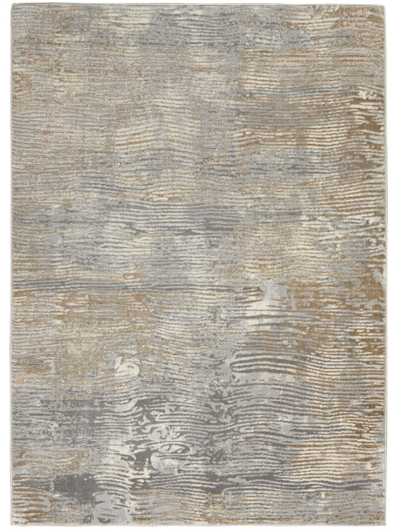 Solace SLA01 Gray/Beige 5'3" x 7'3" Rug image number 0