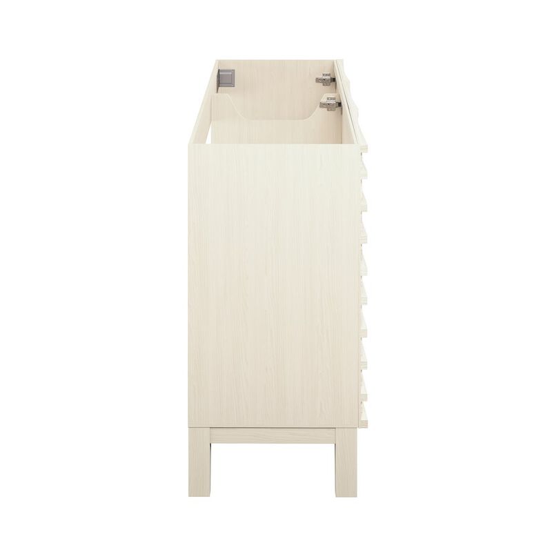 Cascade 48" Freestanding Bathroom Vanity Cabinet without Top in White Oak image number 4