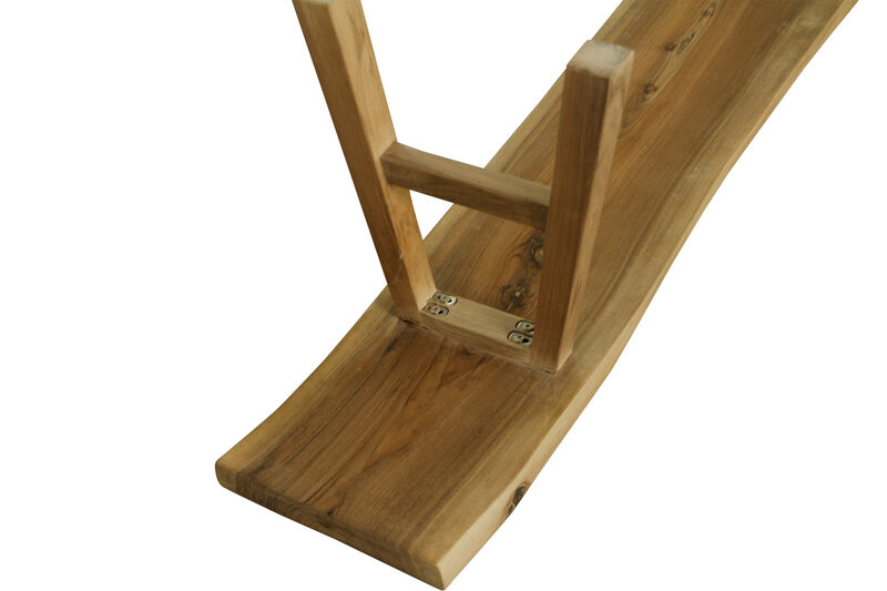 Solid Walnut Entryway Bench in Natural Wood image number 6