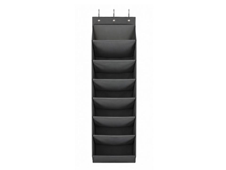 Over Door Shoe Organizer 8 Tier Closet Storage Grey Large Capacity