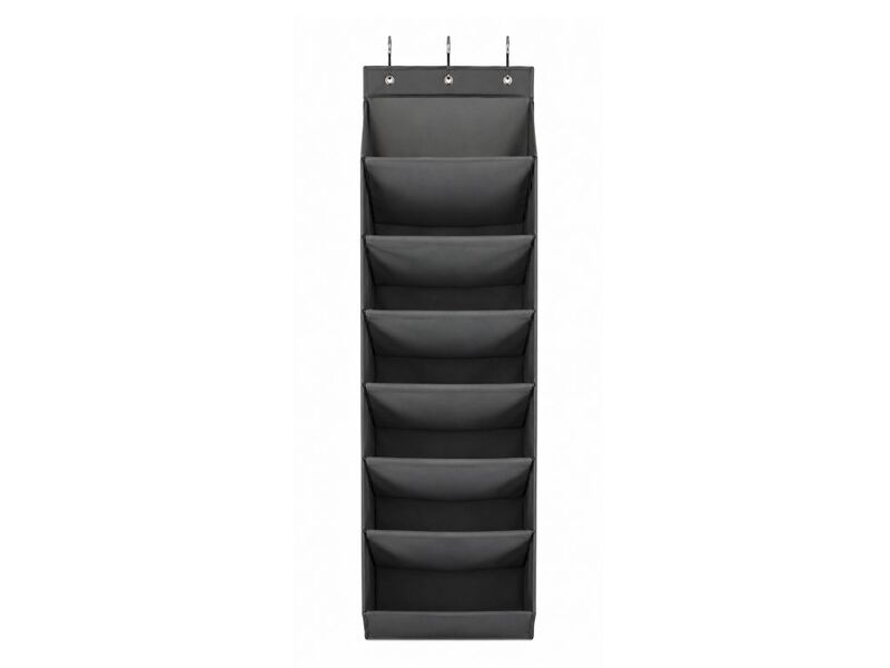 Over Door Shoe Organizer 8 Tier Closet Storage Grey Large Capacity image number 0