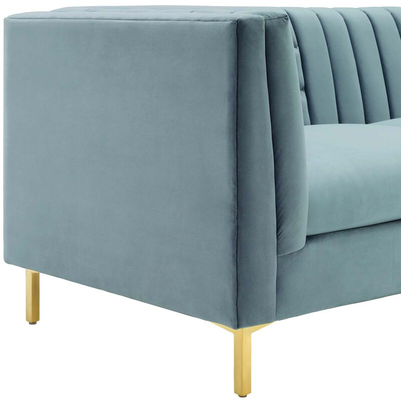 Ingenuity Channel Tufted Performance Velvet Sofa image number 4