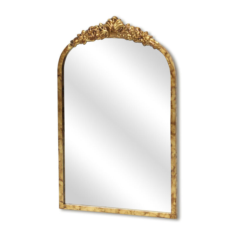 HomeRoots 16" Gold Metal Arch Accent Mirror image number 3