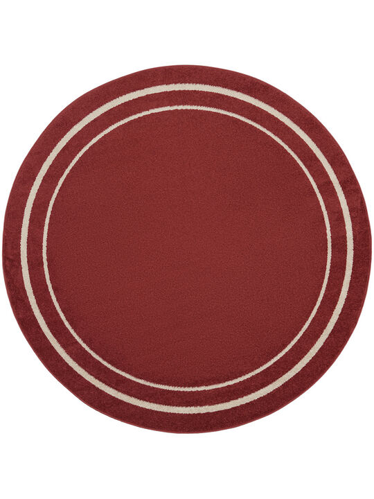 Nourison Essentials NRE02 Brick/Ivory 8' x Round Rug