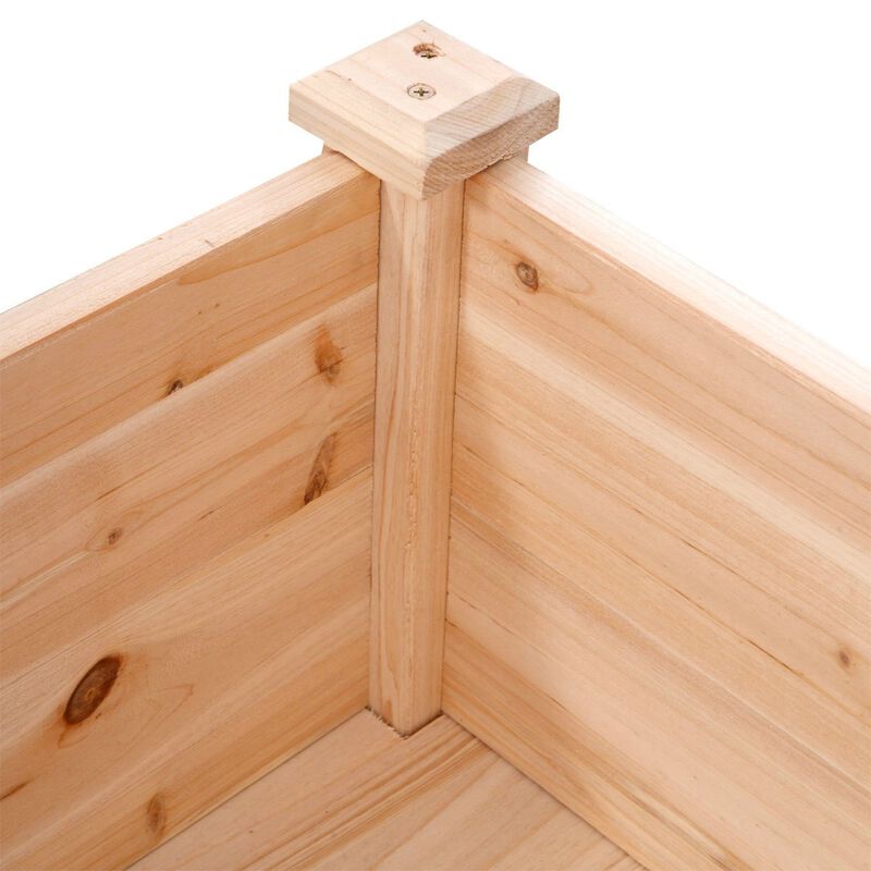 QuikFurn Solid Wood Cedar 30-inch High Raised Garden Bed Planter Box