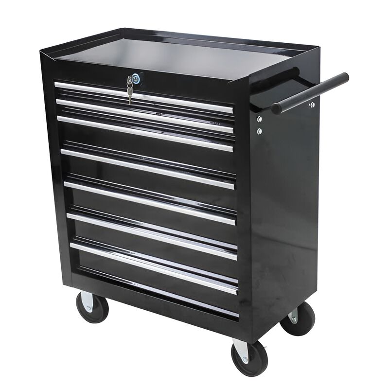 7-Drawer Multifunctional Tool Cart Mobile Storage Cabinet with Wheels for Garage & Workshop Organization
