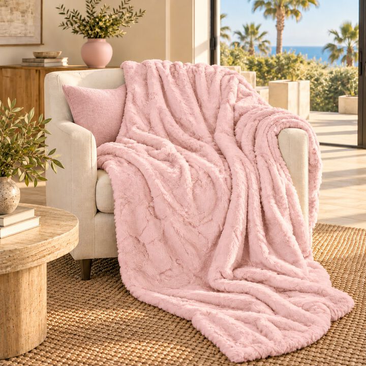 Ojai Large Faux Fur Throw Blanket