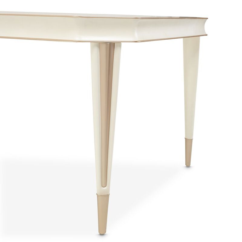 Michael Amini La Rachelle Rectangular Dining Table - Champagne