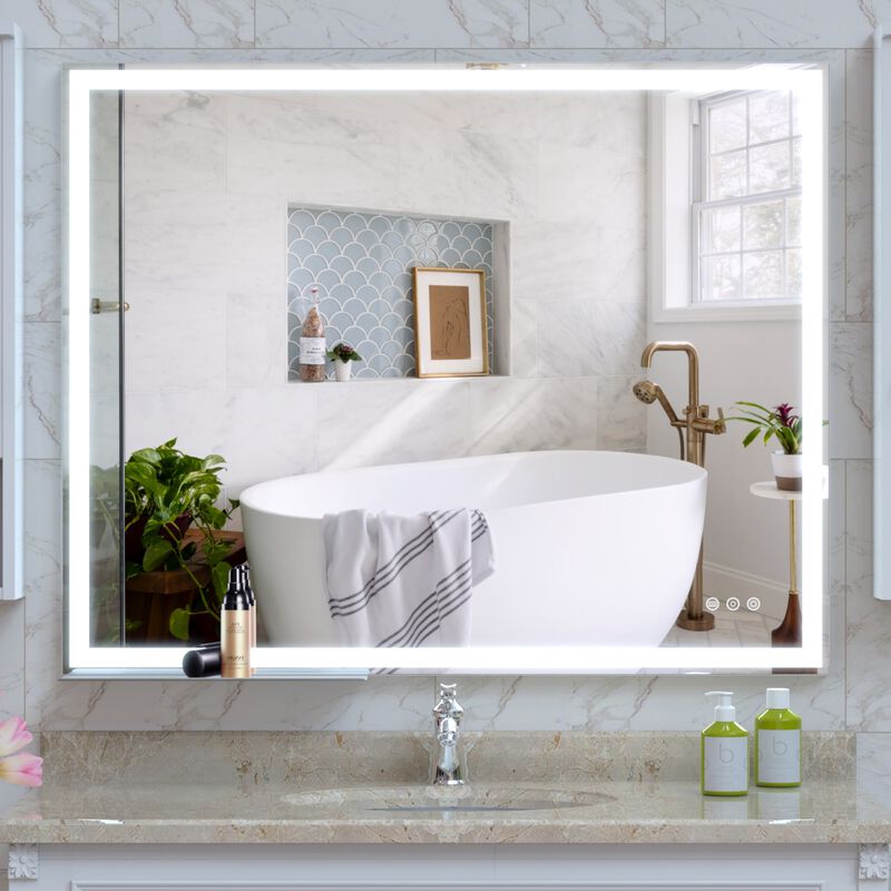 ELEMENT ACE 32x40 Inch Wall Mounted LED Bathroom Vanity Mirror with Adjustable Lighting Anti-Fog Touch Control Memory Function Smart Large Bathroom Mirror image number 8
