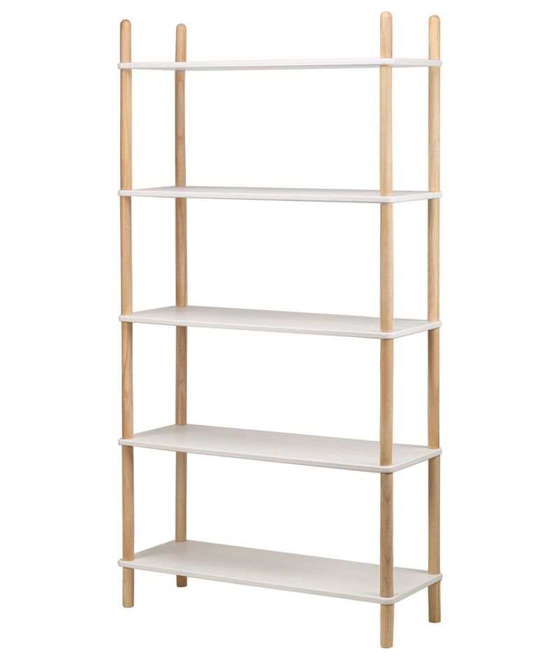 Modern Scandinavian 5-Level Wooden Bookshelf Etagere
