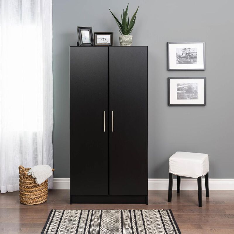 Prepac Elite 32 Wardrobe Cabinet, Black