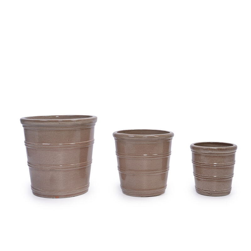 Kihult Handmade Glazed Ceramic Planter Set image number 0