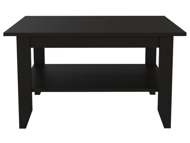 DEPOT E-SHOP Sahara Coffee Table, Four Legs, One Shelf, Black