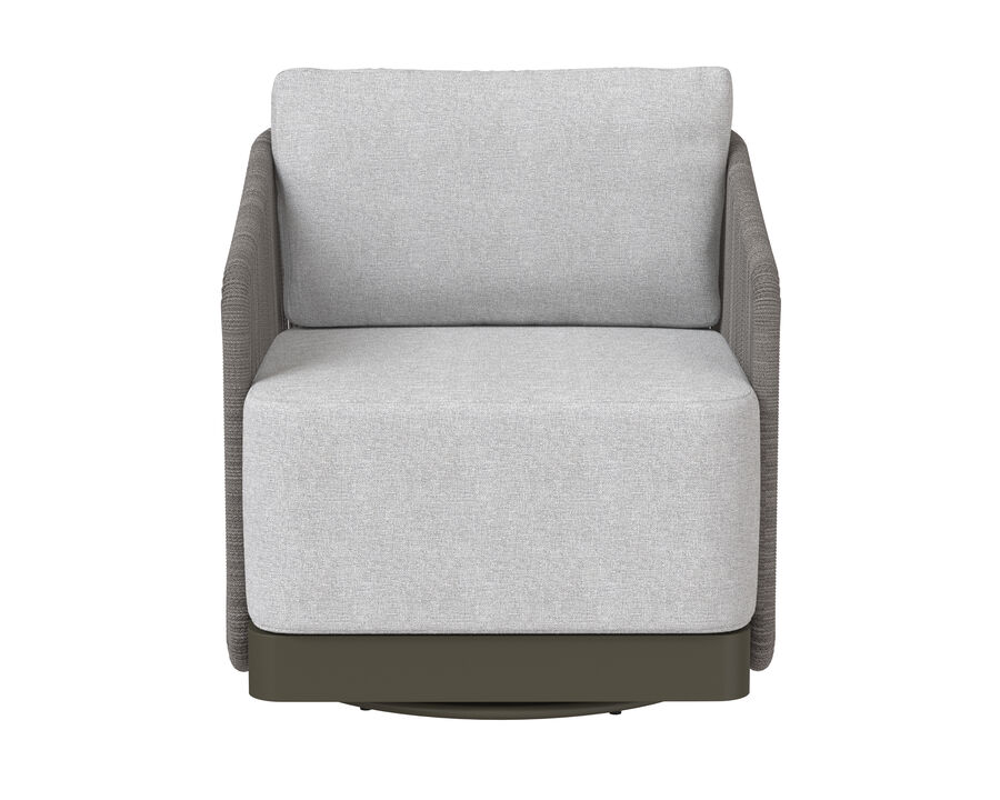 Lyra Warm Grey Gracebay Light Grey Swivel Armchair