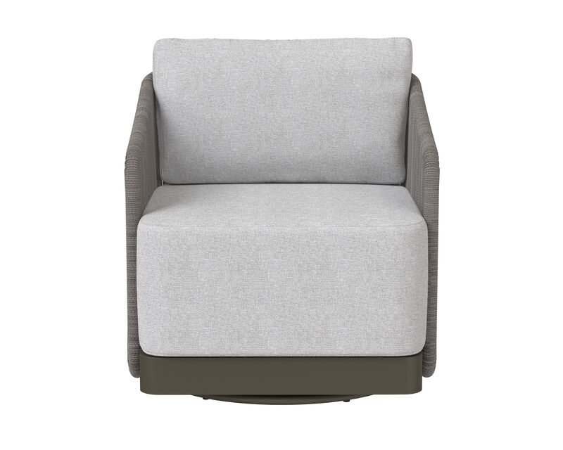 Lyra Warm Grey Gracebay Light Grey Swivel Armchair image number 1