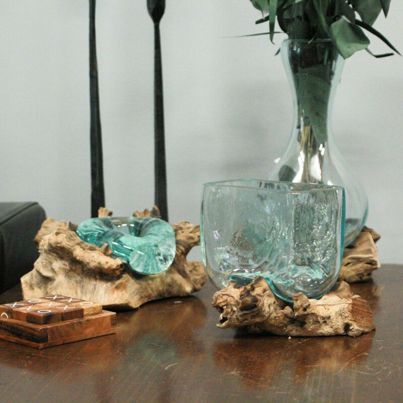 Teak Driftwood Decorative Bowl Vase, 575 High, Home And Patio Decor image number 6