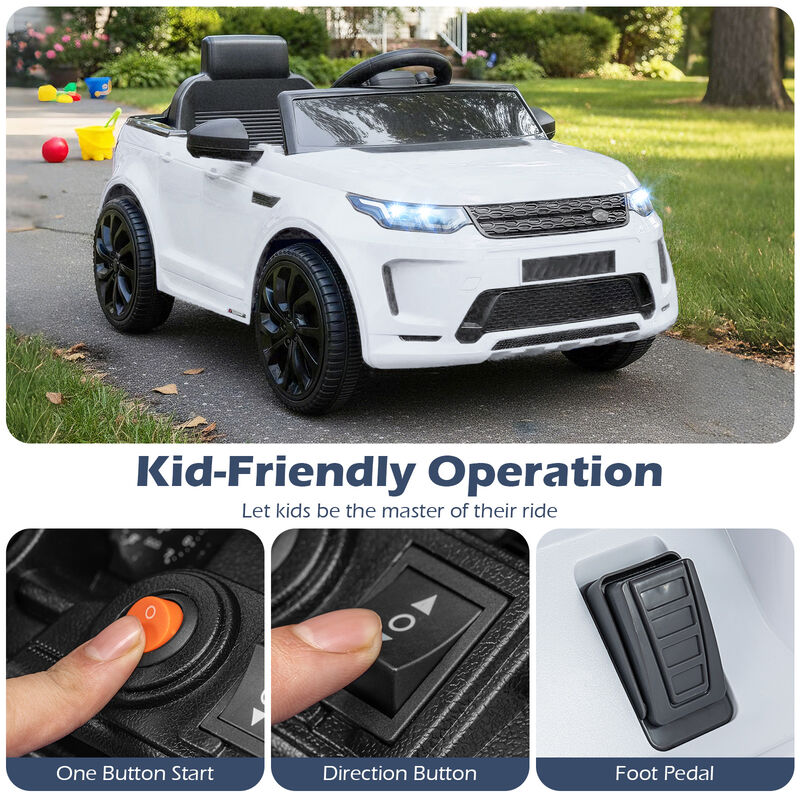 12V Kids Ride On Car with Remote Control, LED Lights, Music and Safety Belt image number 5