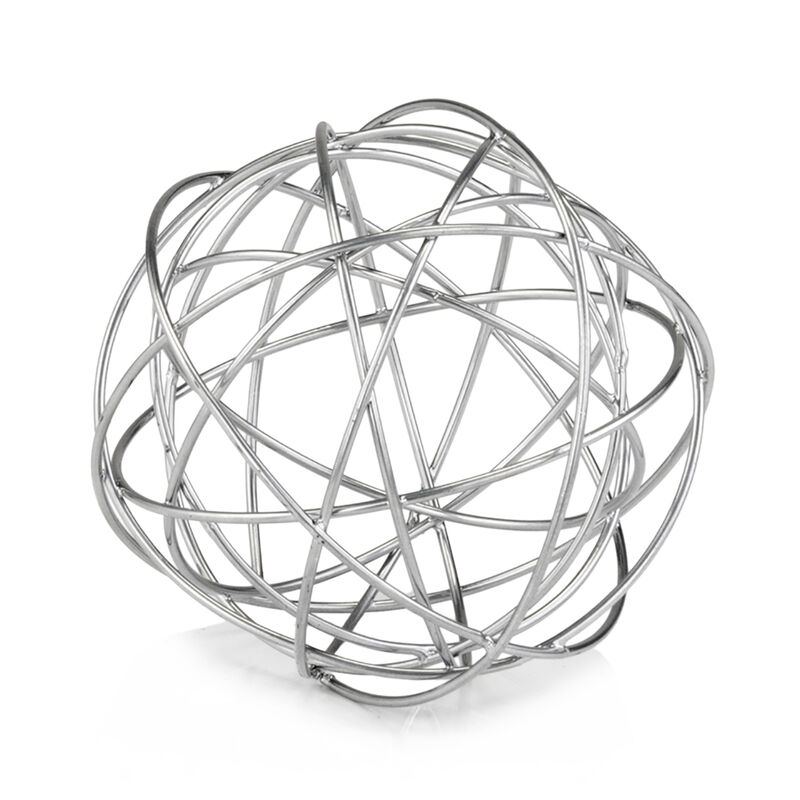 Large Wire Sphere Decorative Sculpture for Table, Shelf, or Centerpiece