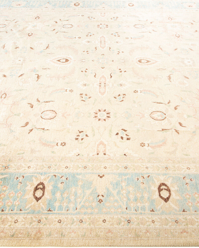 Eclectic, One-of-a-Kind Hand-Knotted Area Rug  - Ivory, 7' 10" x 9' 10"
