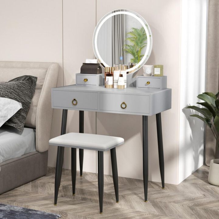 Hivvago Vanity Table Set with Mirror