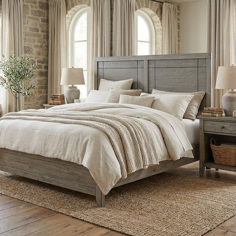 Wood Full Headboard with Classic Design for Comfortable Bedroom Upgrade image number 3
