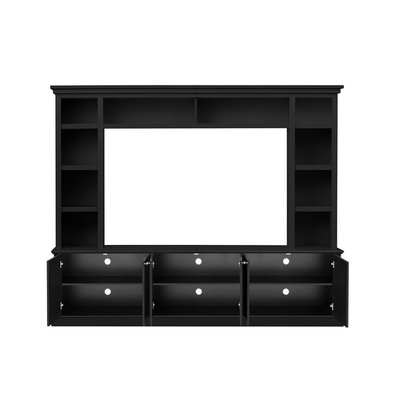 Merax Multifunctional TV Stand for 70" TVs with 3 Adjustable Shelves &ndash; Wine Rack image number 7