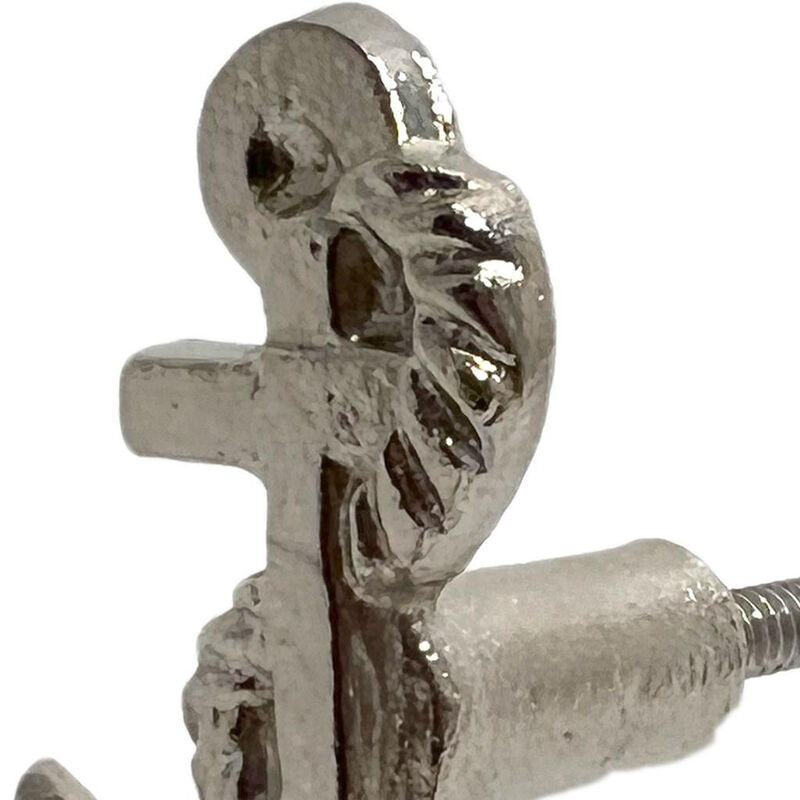 HomeRoots Set of Six Silver Nautical Anchor Knob Metal Drawer Pull Knobs image number 5