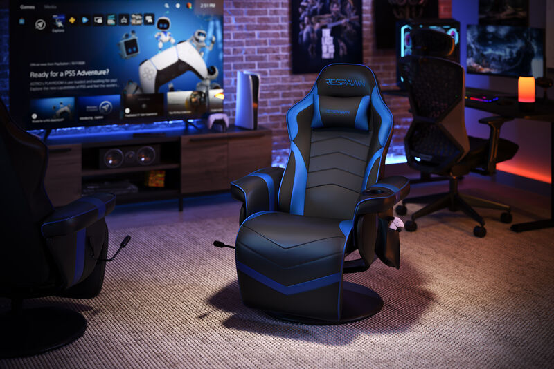 RESPAWN 900 Console Gaming Recliner with Footrest and Lumbar Support - Comfortable Ergonomic Gaming Chair with Headrest, No Wheels, Reclining, Heavy Duty, Racing Style Video Game Chairs