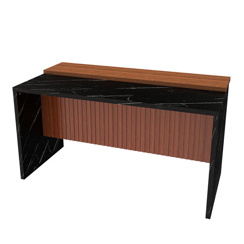 Sikwar Modern Marble-Look Surface Kitchen Island image number 0