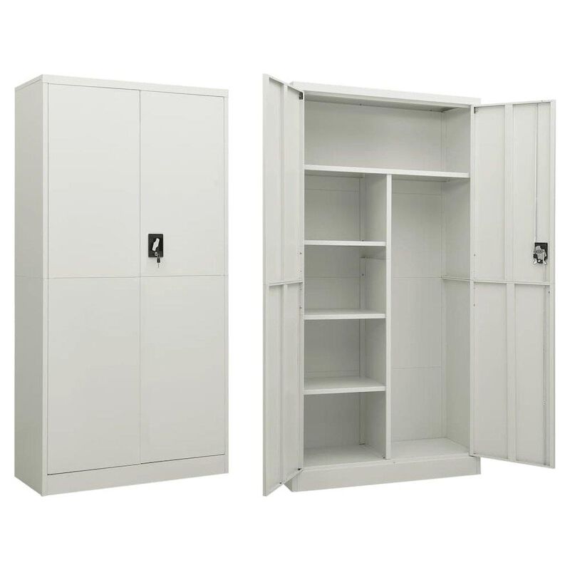 Locker Cabinet Light grey Steel Large Locker Cabinet