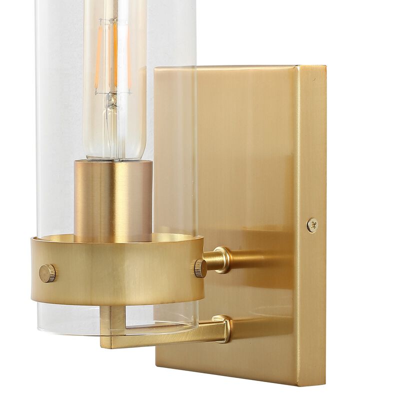 Harper Coastal Minimalist Iron/Glass LED Sconce (Set of 2)