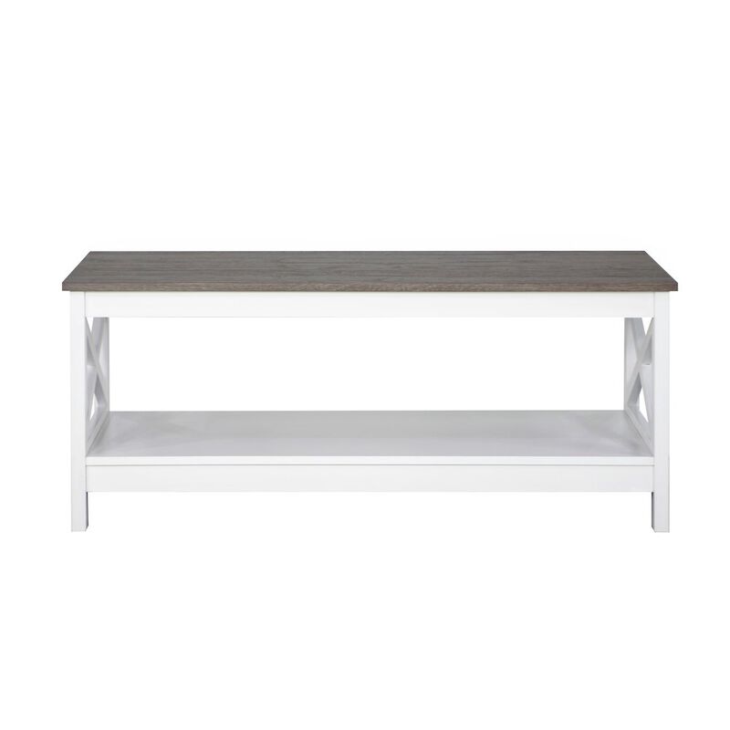 Saint Birch Lambert Modern Farmhouse White Coffee Table