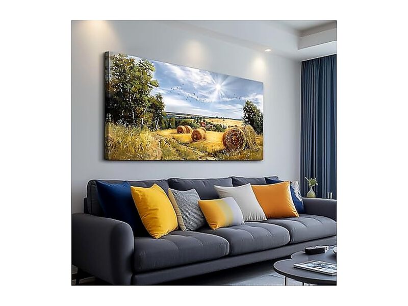 Framed Wall Decor Living Room Canvas Art Bedroom Inspiration Country Field image number 3