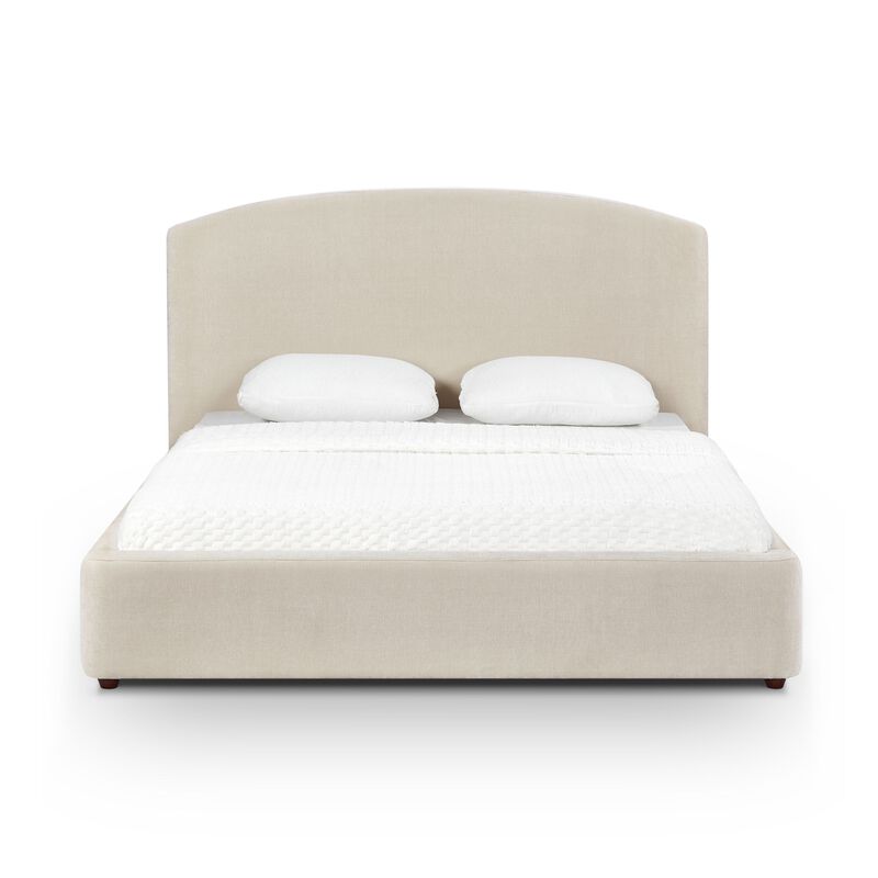 Leah Cream Performance Chenille Queen Bed image number 0
