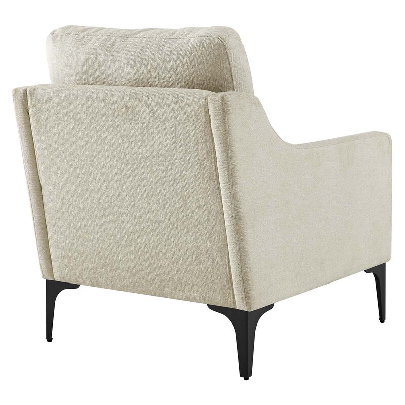 Corland Upholstered Fabric Armchair Brown