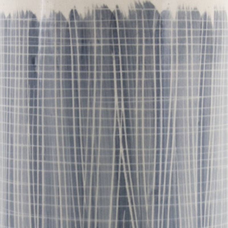 Terracotta Geometric Cylinder Floor Vase – Decorative Vase for Bedroom, Living Room, or Office