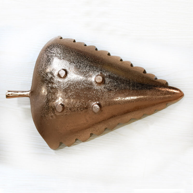 Handmade Decorative Bronze Color Coated 13.38 x 9.05 x 2.75  Inches Aluminium Tray 034AB BBH Home's