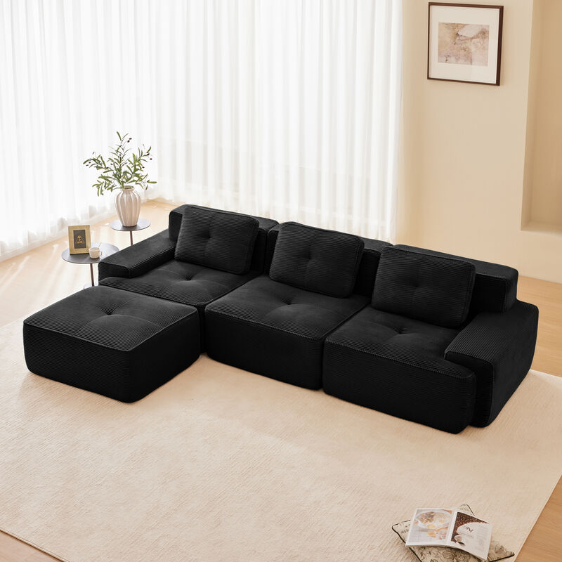 Jonvar 117" Modern L-Shaped Modular Sectional image number 1