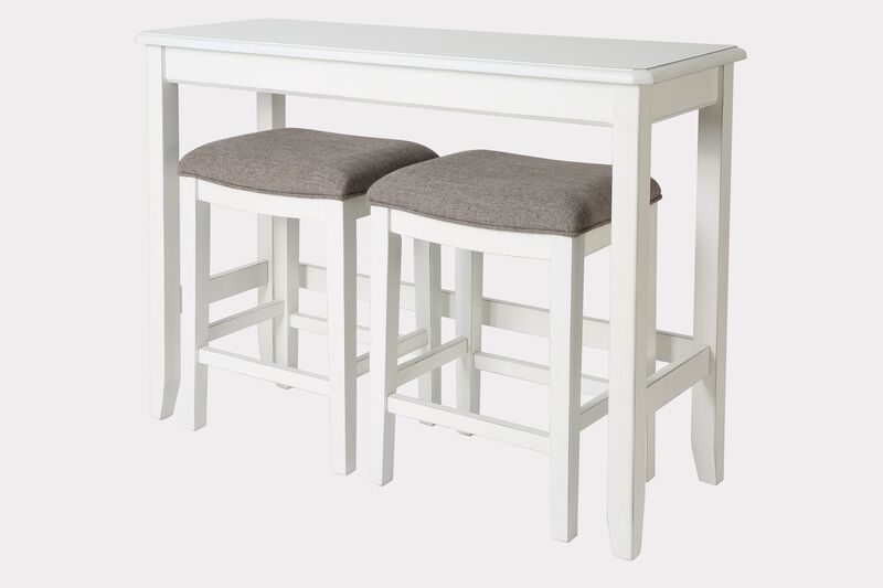 NewRidge Home Goods  Home Sofa Table with Two Stools,