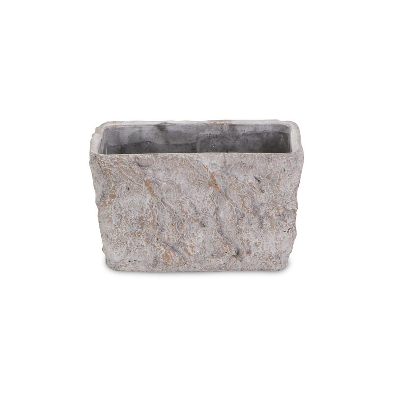 Speckle Glaze Cement Rectangular Planter for Indoor and Outdoor Plants