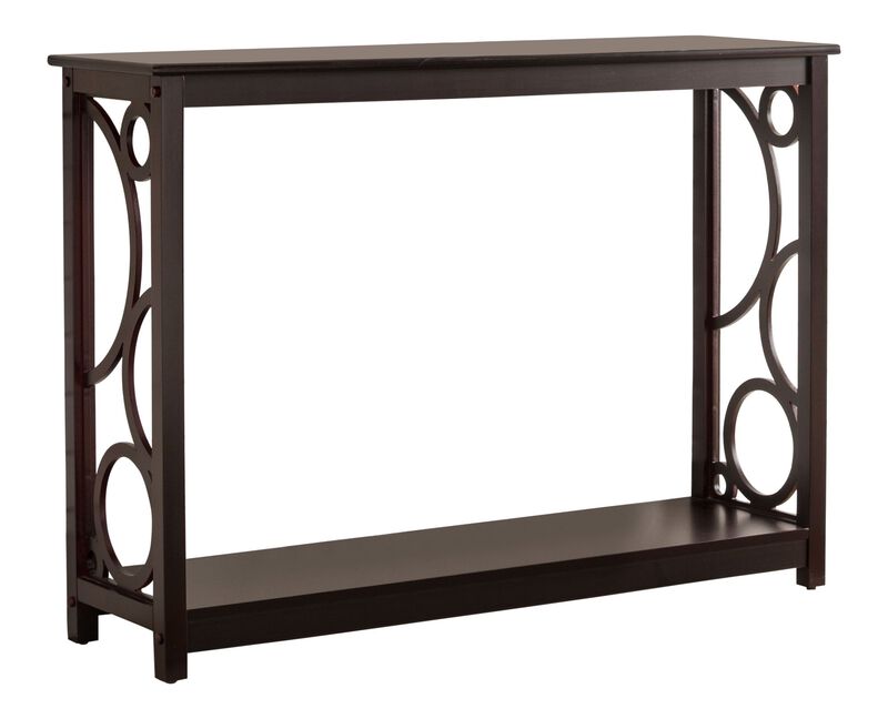 Kings Brand Furniture Stodart Wood Entryway Sofa Console Table with Storage Shelf for Hallway, Foyer, Living Room, Dark Cherry