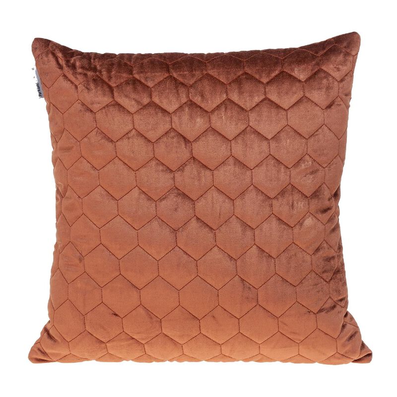 20" Orange Cotton Square Throw Pillow
