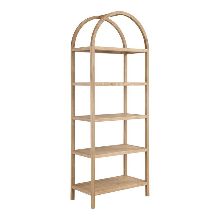 Starlight Canyon Home Elegant Tall Brown Wooden Bookcase, 4 Tier Shelf Bookshelf