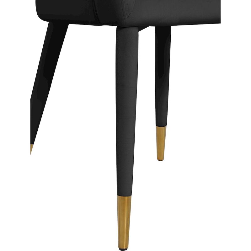 Meridian Furniture Destiny Black Velvet Dining Chair