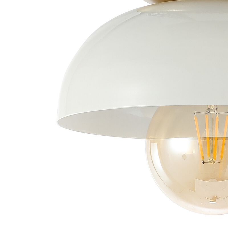 Paulina Classic Industrial Iron LED Flush Mount